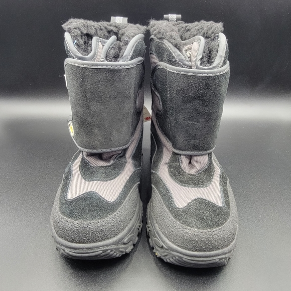 Gap Little Kids Snow Boots Sz 13 Black Grey Yellow 3M Thinsulate Insulation New - Picture 2 of 11